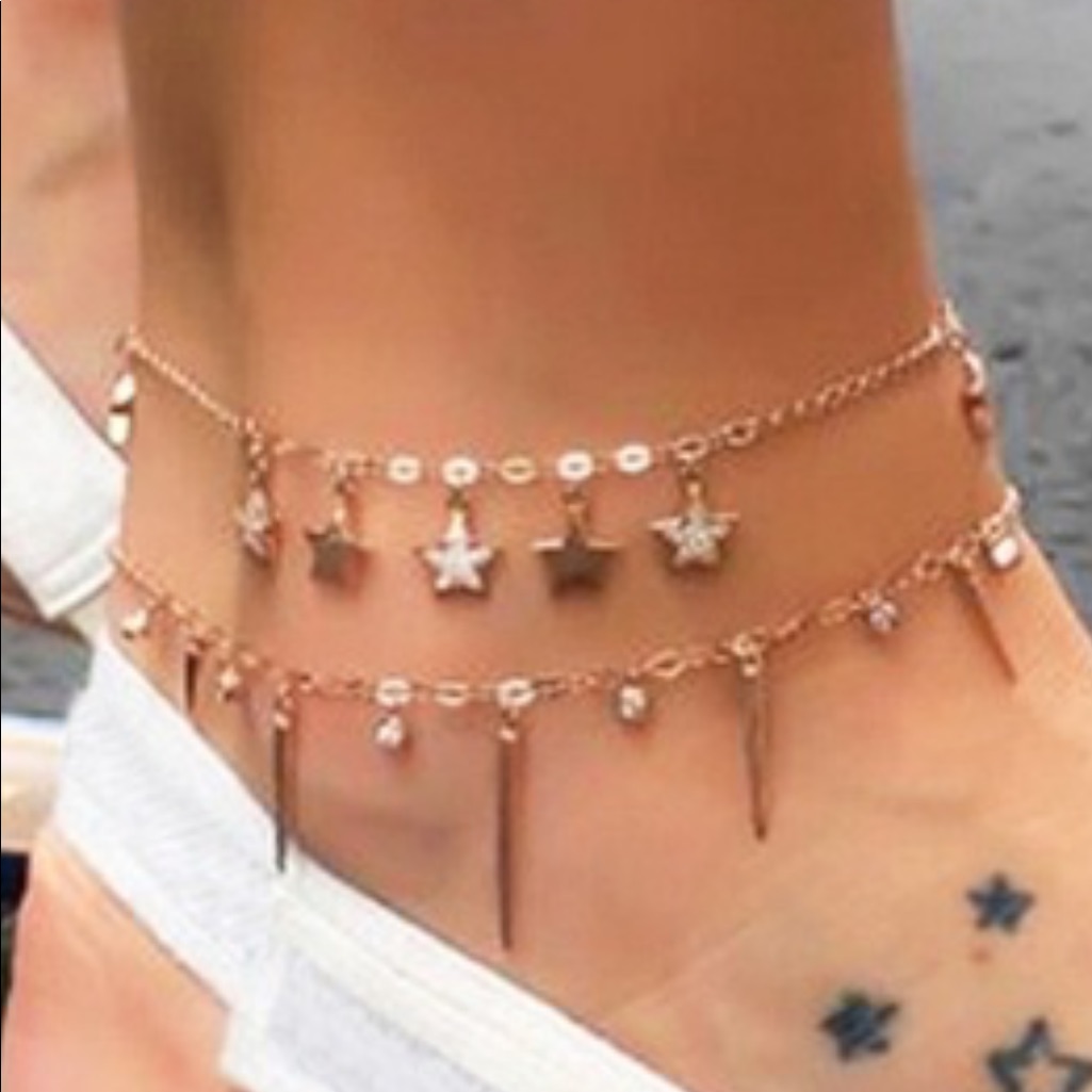 Multi-Layer Chain Anklet.